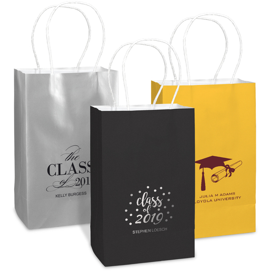 Personalized Medium Twisted Handled Bags for Graduation